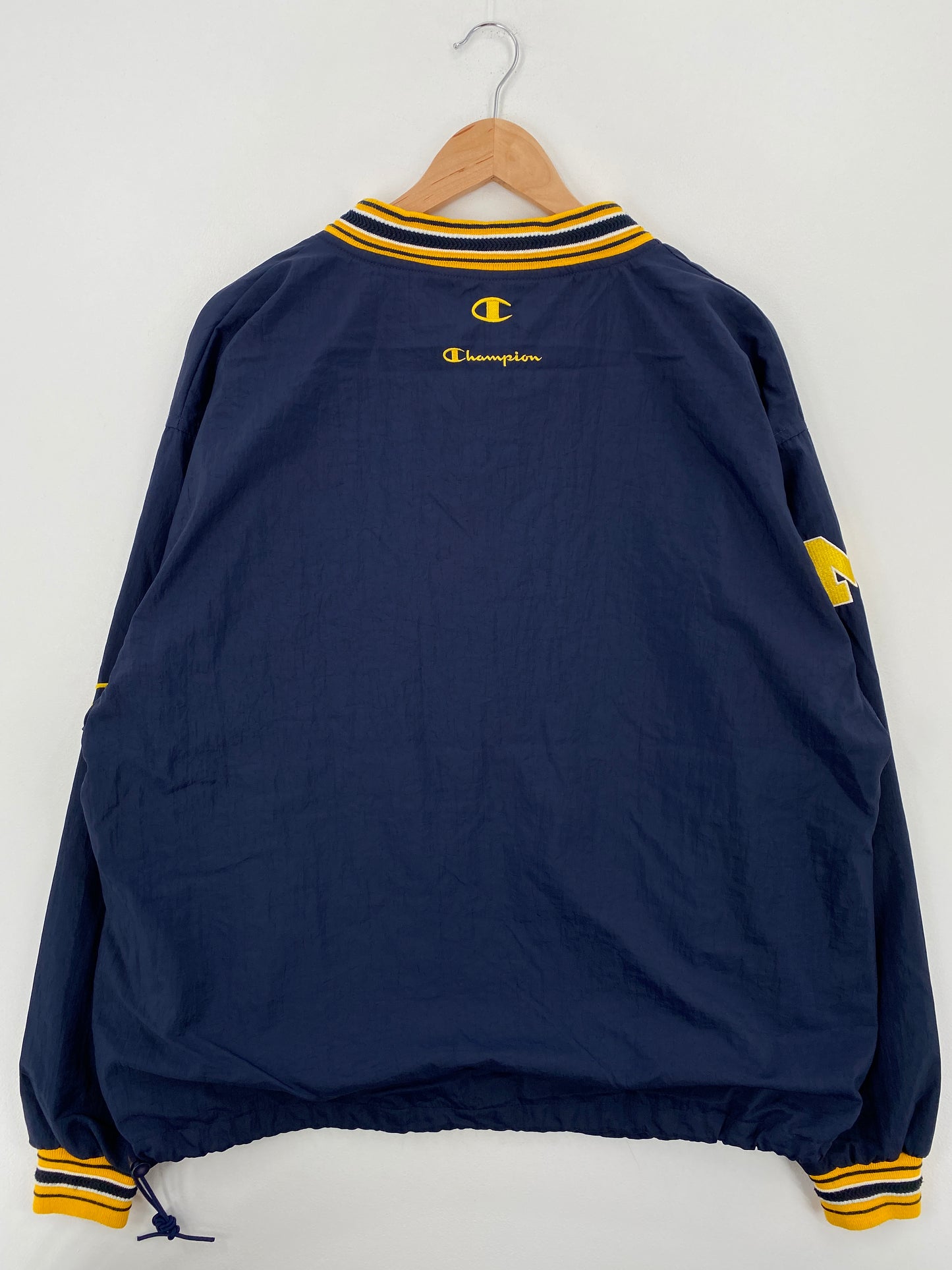 00' CHAMPION MICHIGAN Size L Vintage College Nylon Warm-Up Jersey / A6774