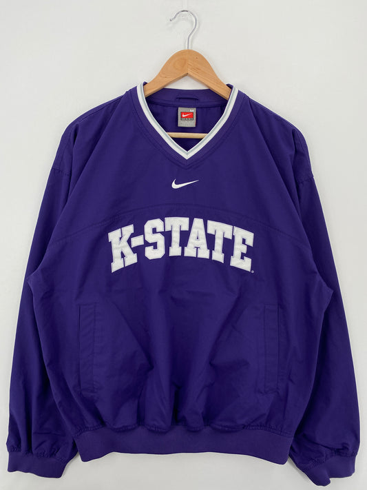 00' NIKE KANSAS STATE Size M Vintage College Warm-Up Jersey / A6772