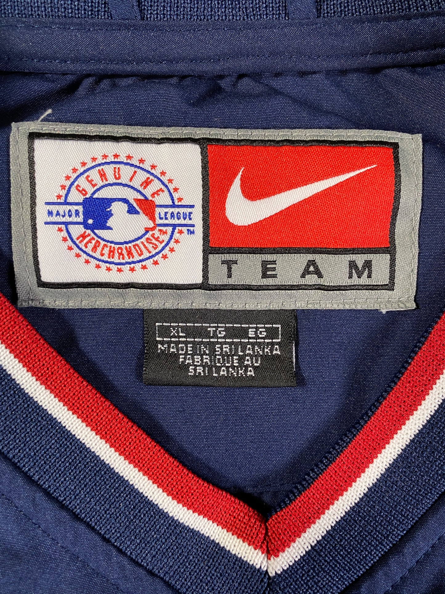 00' NIKE BOSTON RED SOX Size XL Vintage MLB Warm-Up Jersey / A6770