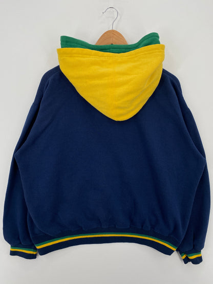 90’s STARTER x NOTRE DAME Size M Vintage College Double Hoodie Sweat-shirt / A6937