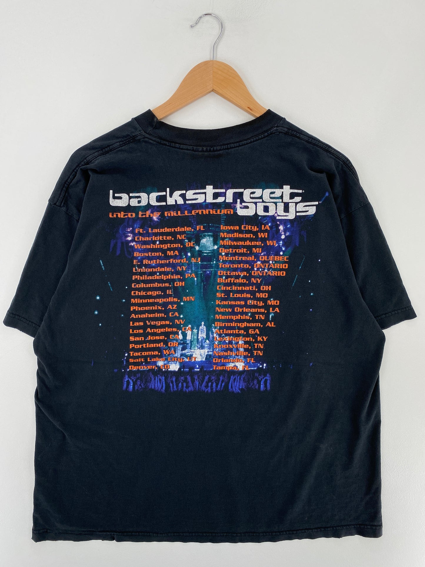 .90's BACKSTREET BOYS Size XL Vintage T-shirt / E4751T