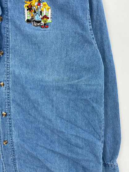 1994 LOONEY TUNES Size M Vintage Button down Shirts / A7471