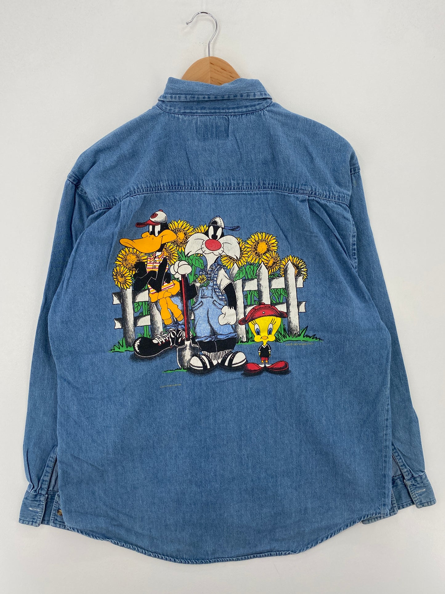 1994 LOONEY TUNES Size M Vintage Button down Shirts / A7471