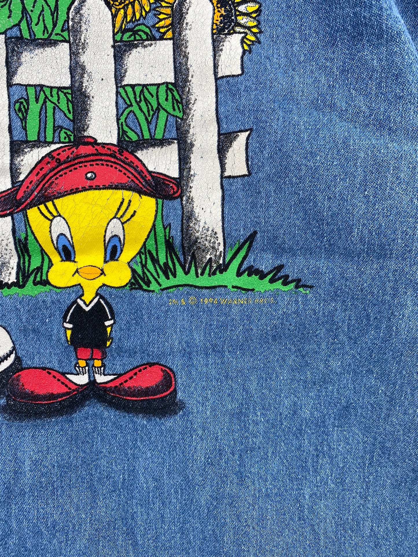 1994 LOONEY TUNES Size M Vintage Button down Shirts / A7471