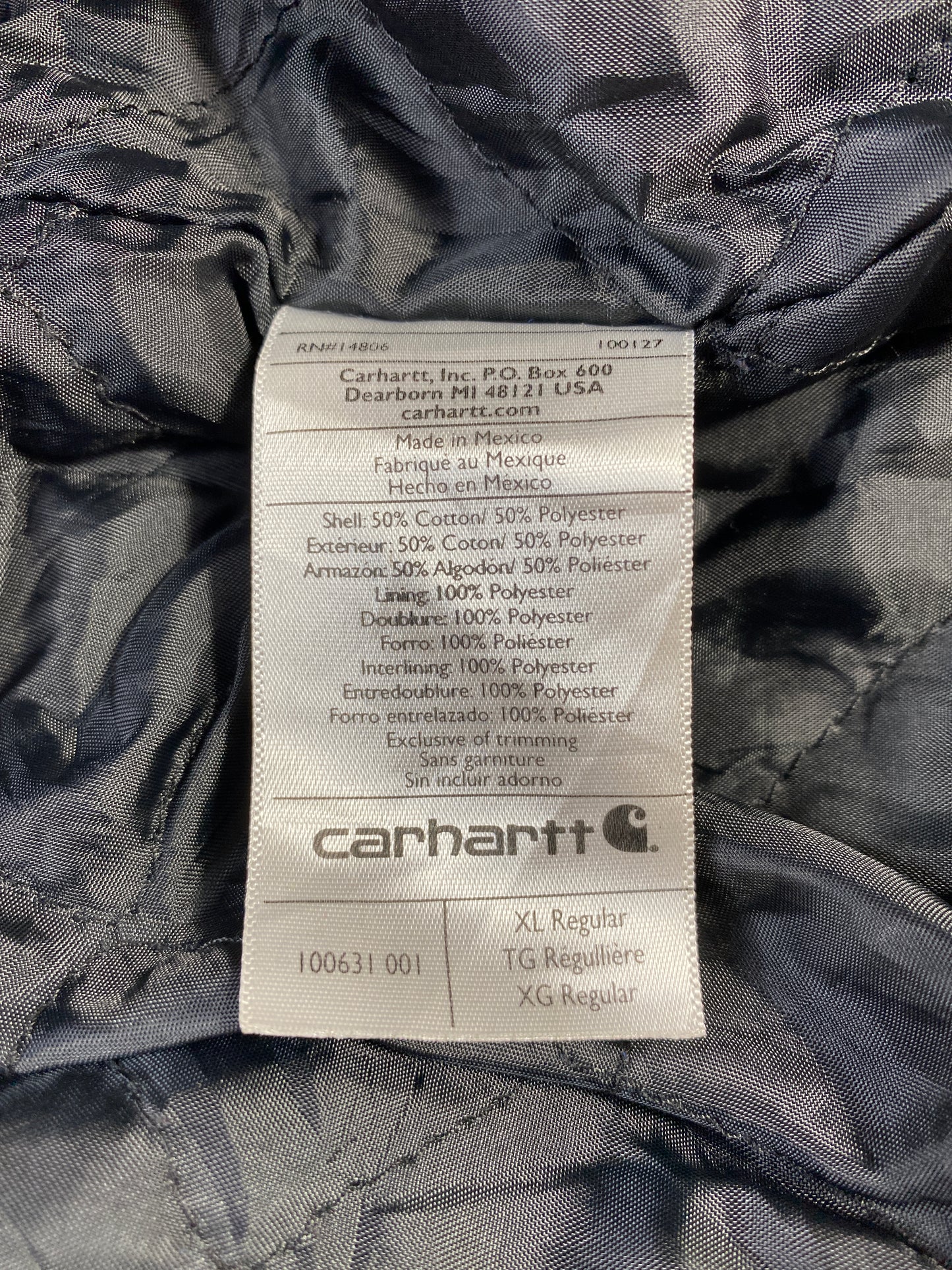 Vintage CARHARTT Size XL Zip-up Hoodie Sweat-Shirt / A7499