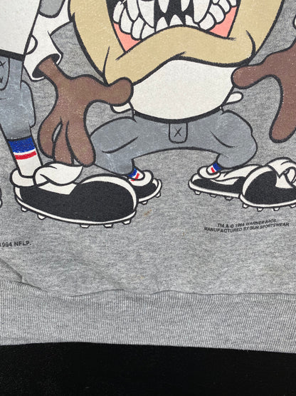 1994NEW ENGLAND PATRIOTS x LOONEY TUNES Made in USA Size L Vintage NFL Sweat-shirt / A2422