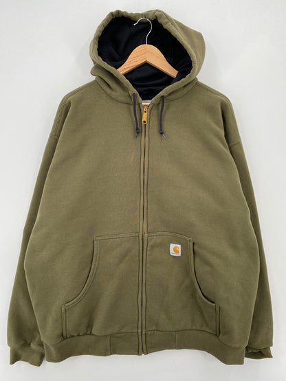 Vintage CARHARTT Size XXL Zip-up Hoodie Sweat-Shirt / A7504