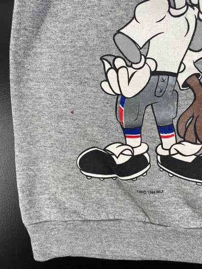 1994NEW ENGLAND PATRIOTS x LOONEY TUNES Made in USA Size L Vintage NFL Sweat-shirt / A2422