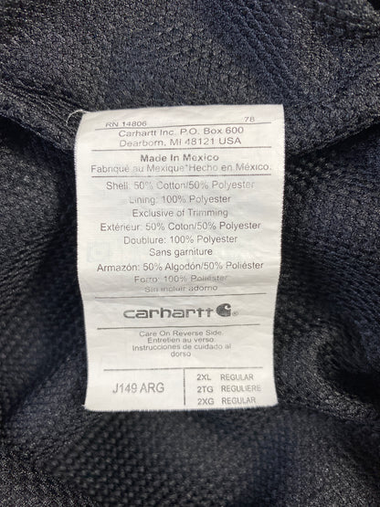 Vintage CARHARTT Size XXL Zip-up Hoodie Sweat-Shirt / A7504