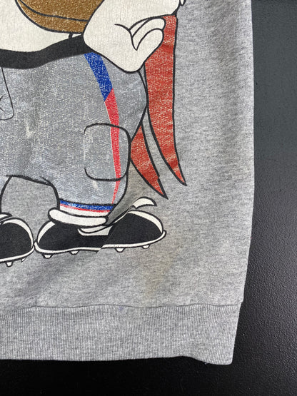 1994NEW ENGLAND PATRIOTS x LOONEY TUNES Made in USA Size L Vintage NFL Sweat-shirt / A2422