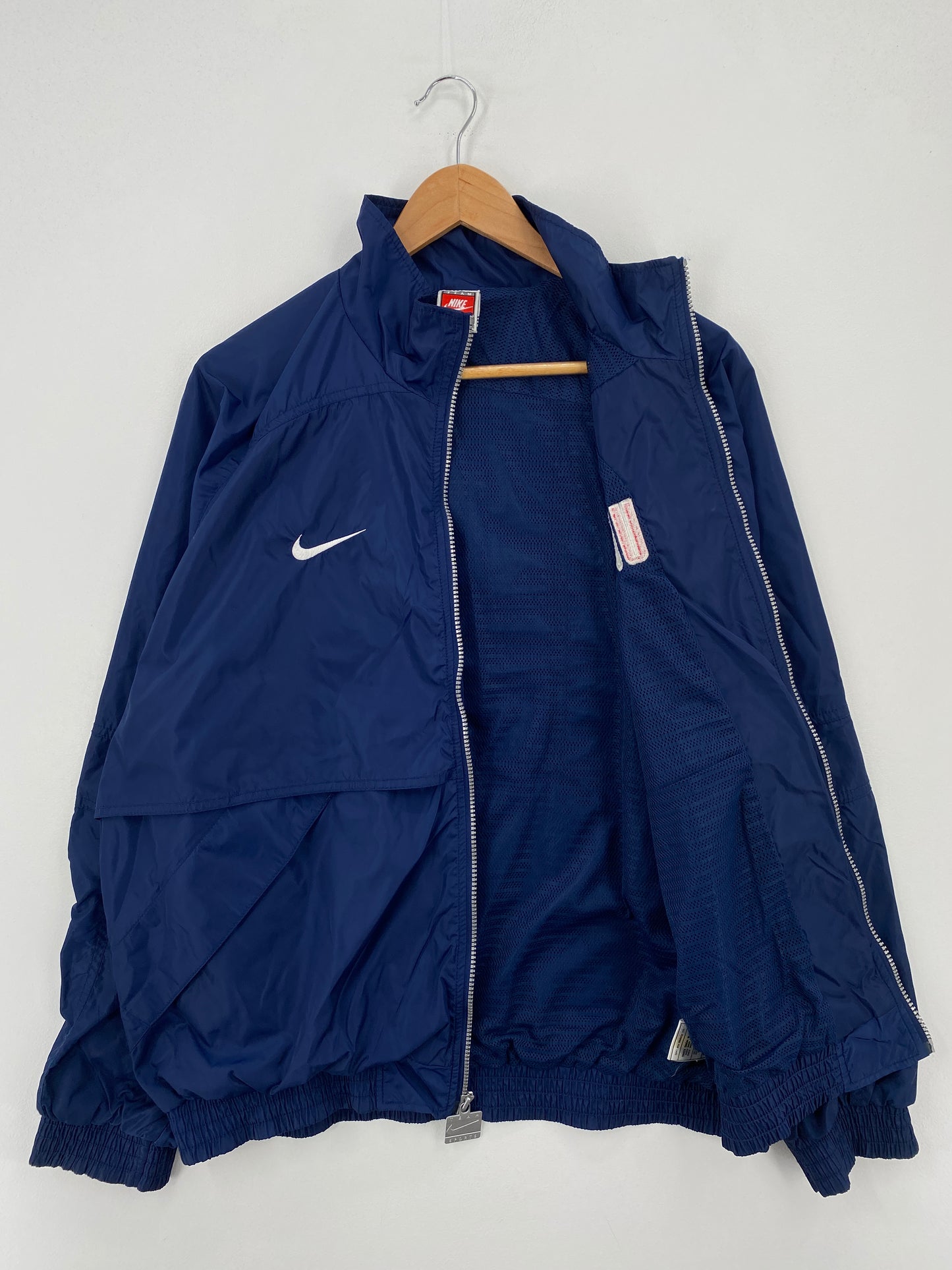 90’s NIKE UNIVERSITY OF CONNECTICUT Size L Vintage College Zip-up Nylon Jacket/ A7518