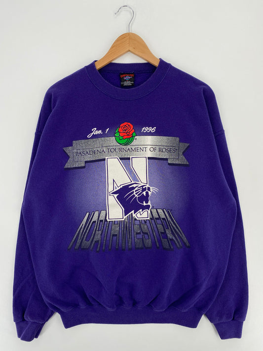 1996 NORTHWESTERN WILDCATS Made in USA Size XL Vintage Sweat-shirt / E5680S