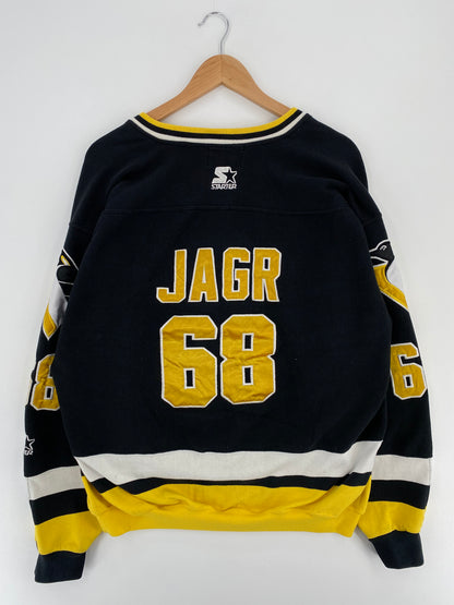 90’s STARTER x PITTSBURGH STEELERS JAROMIR JAGR Size L NHL Sweat-shirt / A2430