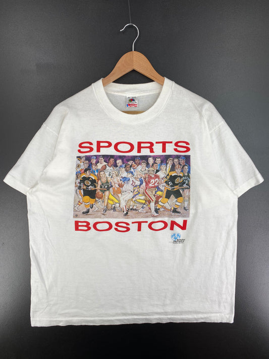 90's SPORTS BOSTON Made in USA Size XL Vintage T-Shirt / A2457