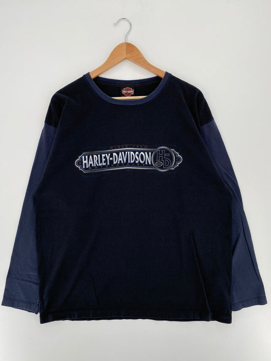 2006 HARLEY DAVIDSON Made in USA Size XL Vintage Long Sleeve T-Shirt / A8600