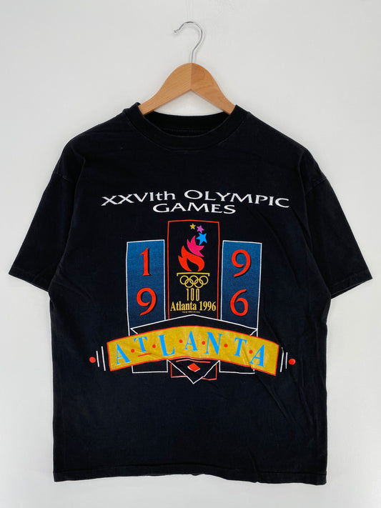 1996 ATLANTA OLYMPIC Made in USA Size L Vintage T-Shirt / A2465