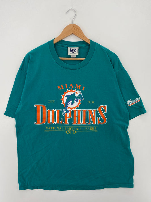1999 MIAMI DOLPHINS Size XL Vintage NFL T-Shirt / A7573