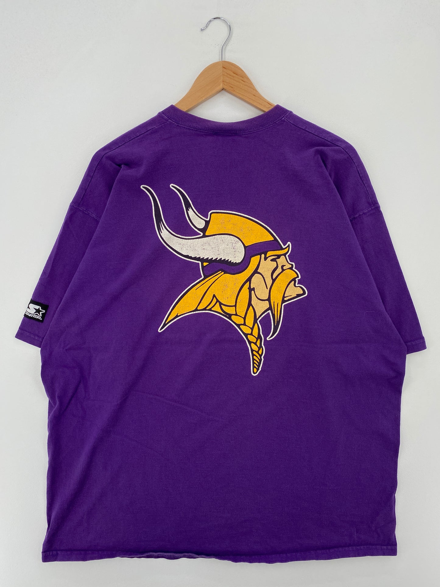 90's STARTER x MINNESOTA VIKINGS Size XXL Vintage NFL T-Shirt / A7575