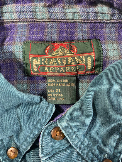 90's LOONEY TUNES WILE E. COYOTE AND ROAD RUNNER Size XL Vintage Button-Down Shirt / A2483
