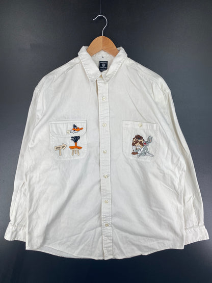 1997 LOONE TUNES Size L Vintage Button-Down Shirt / A2484