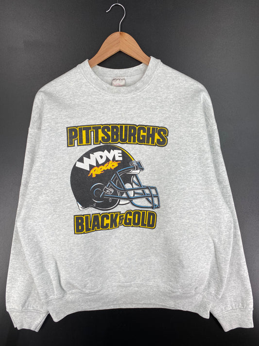90's PITTSBURGH STEELERS Made in USA Size XL Vintage NFL Sweat-shirt / A2506