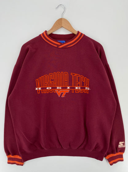90's STARTER x VIRGINIA TECH Size XL Vintage College Sweat-shirt / A2508