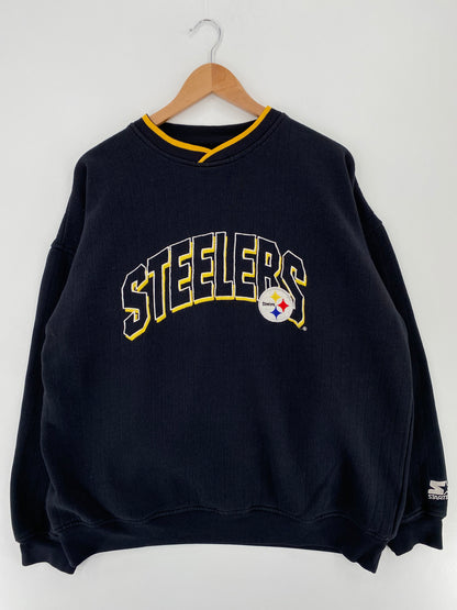 90's STARTER x PITTSBURGH STEELERS Size XXL Vintage NFL Sweat-shirt / A2509