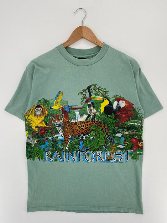 90's RAINFOREST Made in USA Size M Vintage T-Shirt / E2902T
