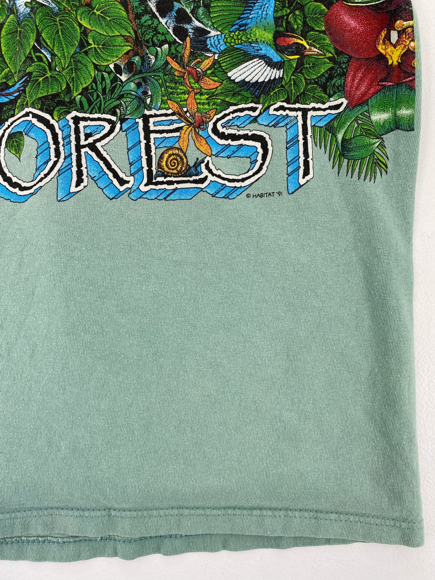 90's RAINFOREST Made in USA Size M Vintage T-Shirt / E2902T