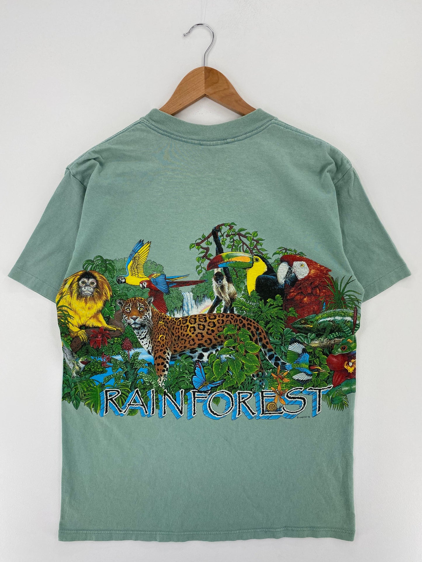 90's RAINFOREST Made in USA Size M Vintage T-Shirt / E2902T