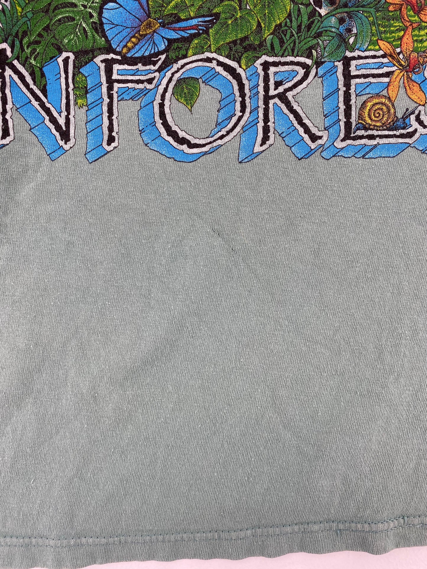 90's RAINFOREST Made in USA Size M Vintage T-Shirt / E2902T