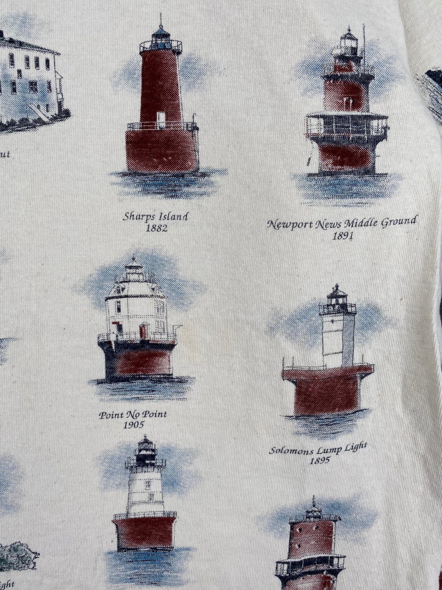 90's LIGHTHOUSE OF THE CHESAPEAKE Size L Vintage T-Shirt / E2116T