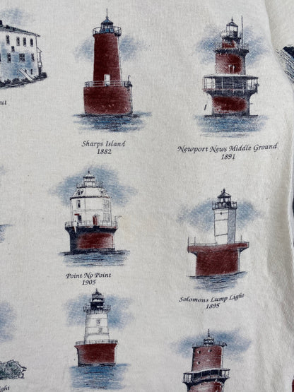 90's LIGHTHOUSE OF THE CHESAPEAKE Size L Vintage T-Shirt / E2116T