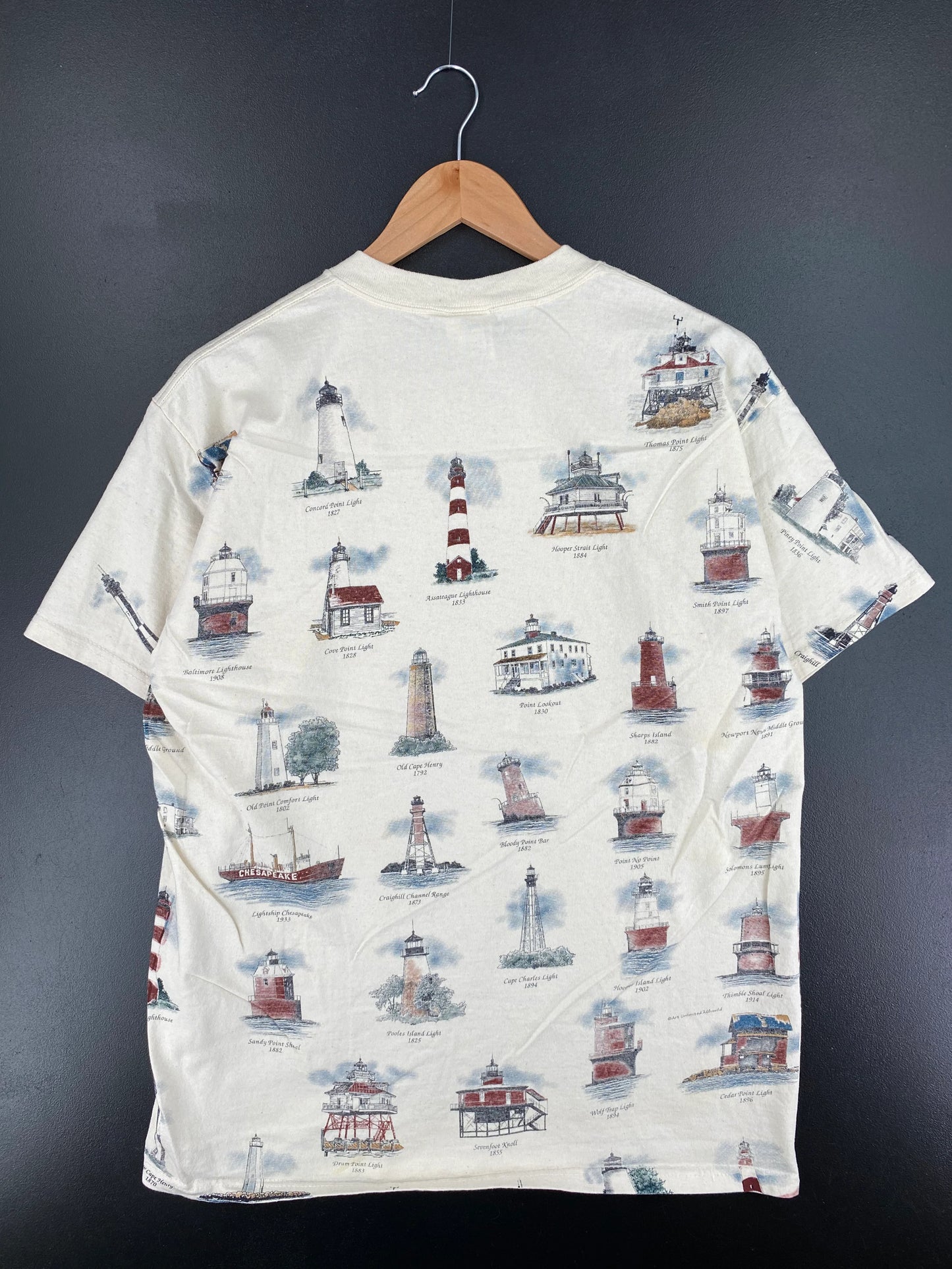90's LIGHTHOUSE OF THE CHESAPEAKE Size L Vintage T-Shirt / E2116T