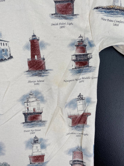 90's LIGHTHOUSE OF THE CHESAPEAKE Size L Vintage T-Shirt / E2116T