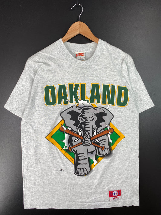 90's OAKLAND ATHLETICS Made in USA Size L Vintage MLB T-Shirt / A7867