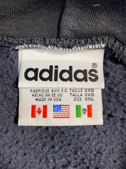 90's ADIDAS Made in USA Size XXL Vintage Hoodie Sweat-shirt / A7870