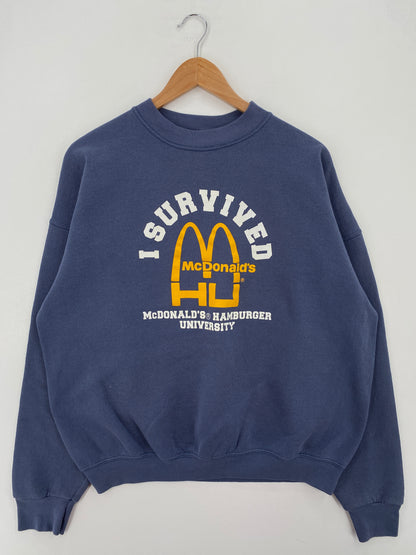 90's MCDONALD'S HAMBURGER UNIVERSITY Size XL Vintage Sweat-shirt / A7871