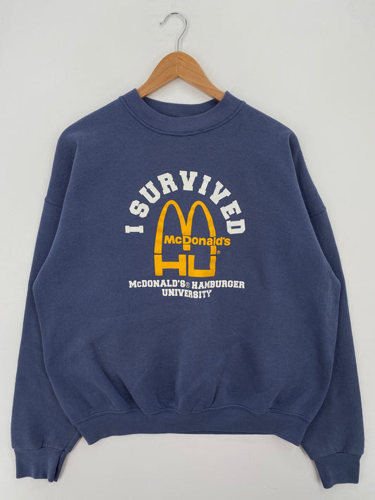 90's MCDONALD'S HAMBURGER UNIVERSITY Size XL Vintage Sweat-shirt / A7871