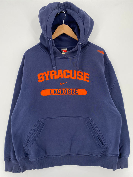00' NIKE SYRACUSE LACROSSE Size L Vintage College Hoodie Sweat-Shirt / A2632