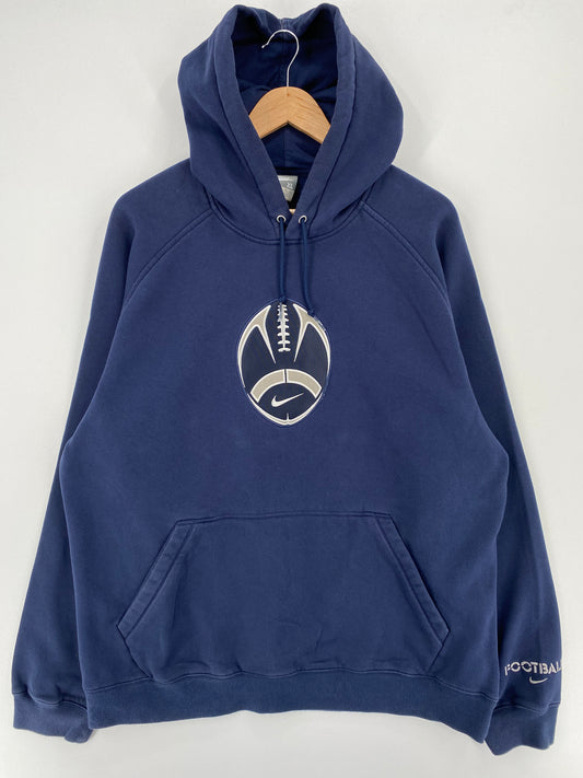 00' NIKE FOOTBALL Size XL Vintage Hoodie Sweat-Shirt / A2635