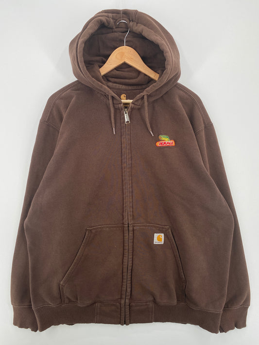 Vintage CARHARTT Size XL Zip Up Hoodie Sweat-Shirt / A8122