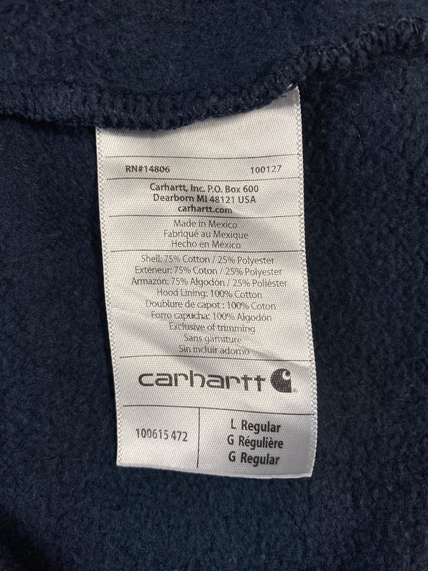 Vintage CARHARTT Size L Hoodie Sweat-Shirt / A8128