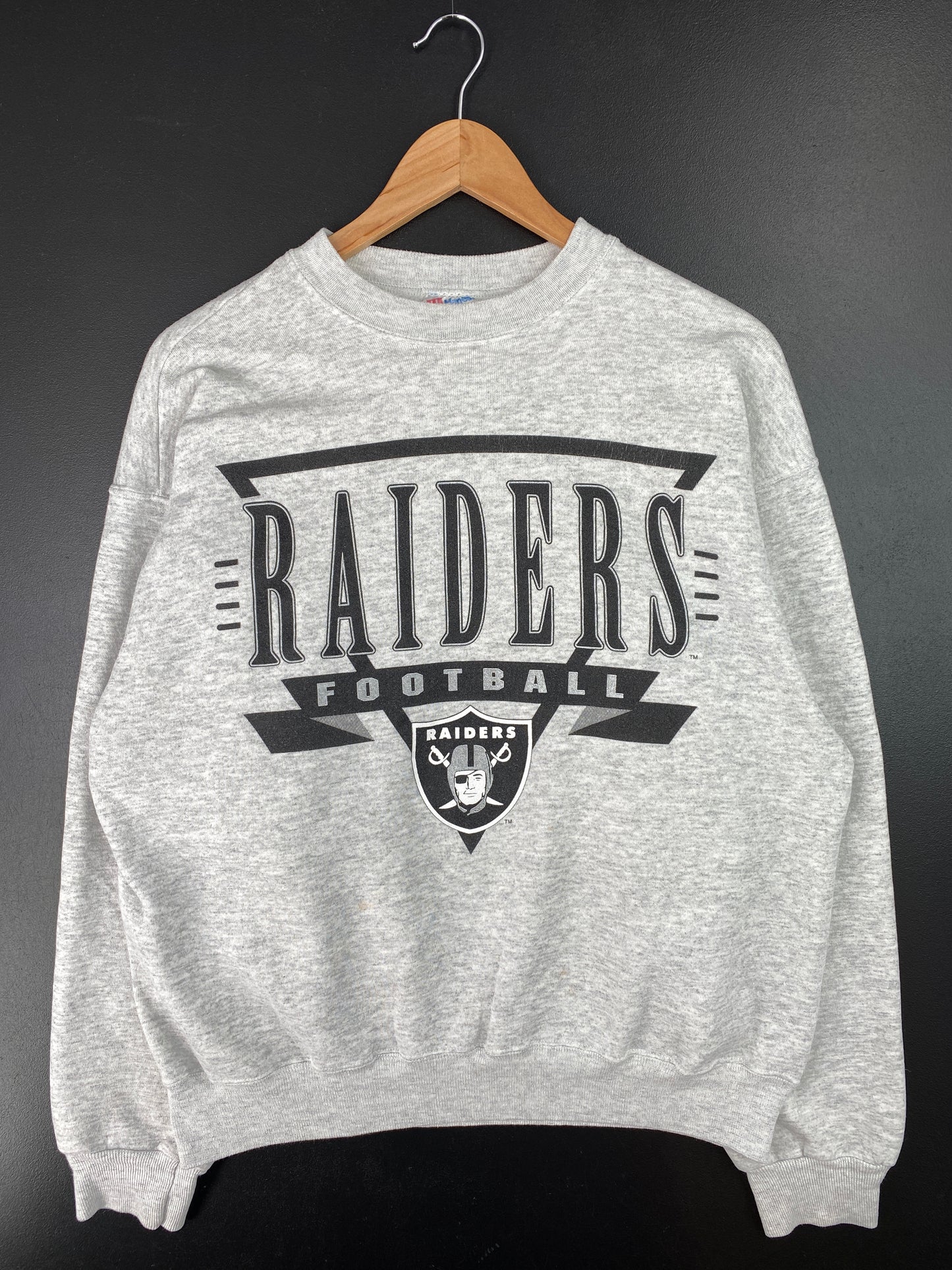 90's RAIDERS Made in USA Size XL Vintage NFL Sweat-Shirt / A8147