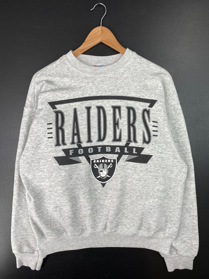 90's RAIDERS Made in USA Size XL Vintage NFL Sweat-Shirt / A8147