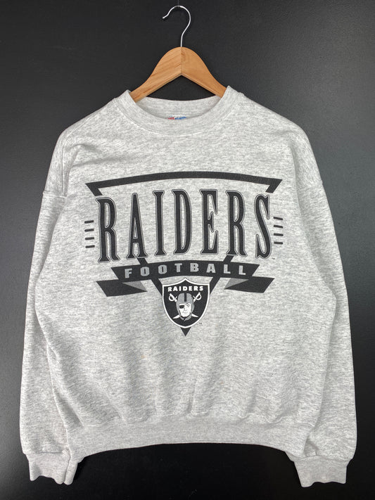 90's RAIDERS Made in USA Size XL Vintage NFL Sweat-Shirt / A8147