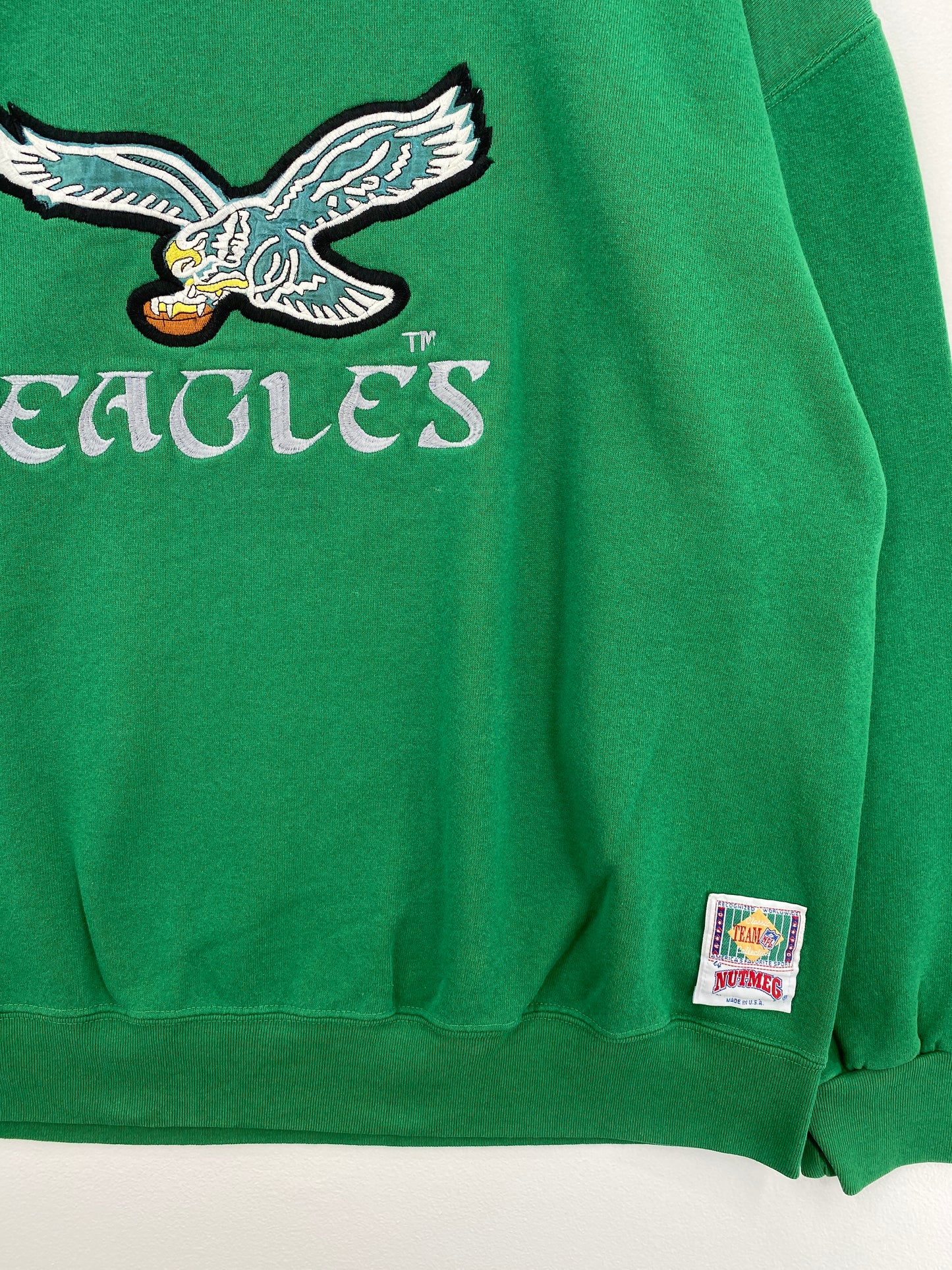 90's EAGLES Made in USA Size XL Vintage NFL Sweat-Shirt / A8152