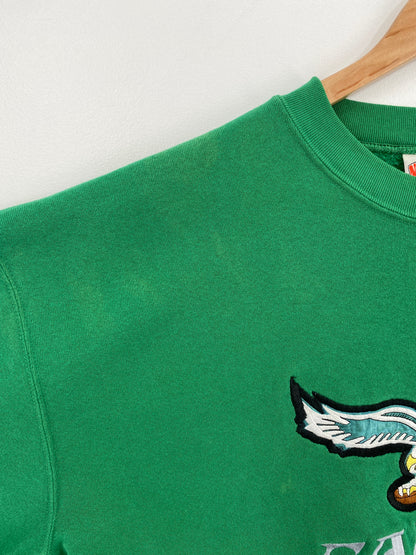 90's EAGLES Made in USA Size XL Vintage NFL Sweat-Shirt / A8152