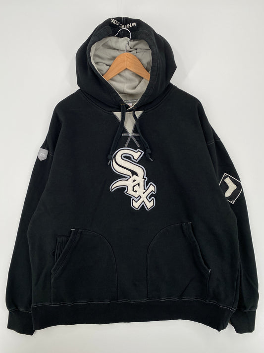 Vintage WHITE SOX Size No Tag (Approx.XL) Vintage MLB Hoodie Sweat-Shirt / A8153