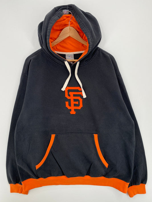 Vintage SAN FRANCISCO GIANTS Size No Tag (Approx.XL) Vintage MLB Hoodie Sweat-Shirt / A8154
